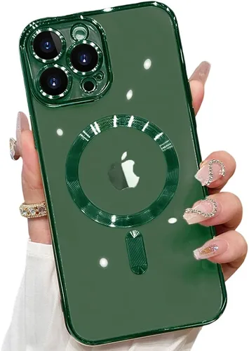 Vista 52 de Funda magnética para iPhone 12 Pro Max transparente compatible con MagSafe Funda protectora de lente de cámara integrada para iPhone 12 Pro Max