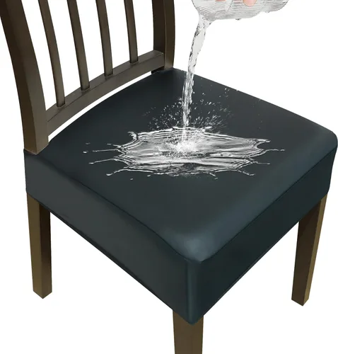 Vista 15 de Fundas para silla de comedor, juego de 2 fundas para sillas de comedor, fundas elásticas de jacquard para sillas de cocina, funda extraíble lavable