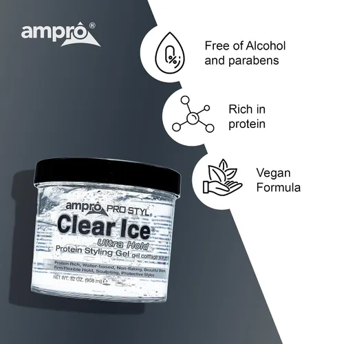 Vista 5 de Ampro Pro Styl Clear Ice Protein Gel 32oz