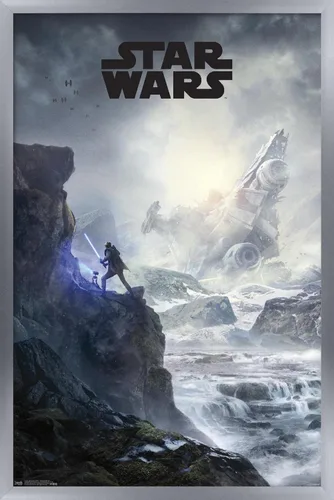 Vista 9 de Trends International Star Wars: Jedi Fallen Order - Póster de pared con clave de acantilado, 14.725 x 22.375 pulgadas, versión enmarcada de madera