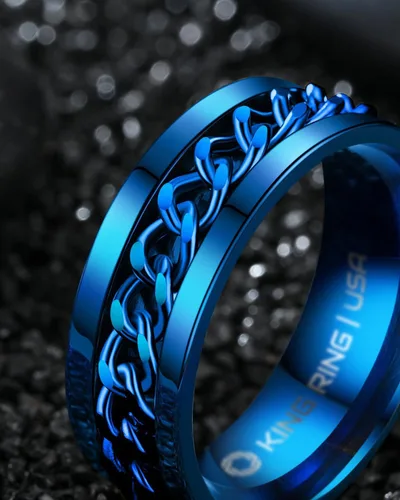 Vista 61 de King Ring 8mm Spinner Ring – Fidget Ring for Men & Women – Designed in USA