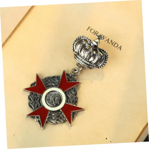 Vista 5 de Amosfun Pin de solapa de cumpleaños para hombre, disfraz de estrella, uniforme soviético, disfraz colonial, máscara de gas ruso, 2 uds