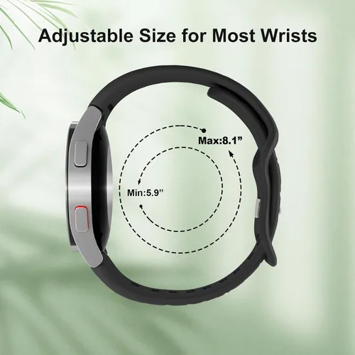 Vista 4 de Bandkids Paquete de 3 correas grabadas de leopardo compatibles con Samsung Galaxy Watch 6/Galaxy Watch 5/Galaxy Watch 4 1.575 in 1.732 in/Watch 4