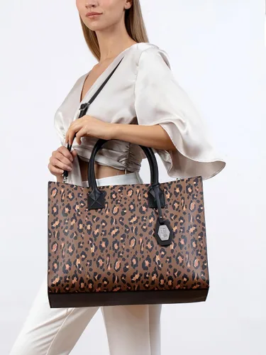 Vista 4 de Cavalli Class MODENA - Bolso tote grande negro para mujer, Negro