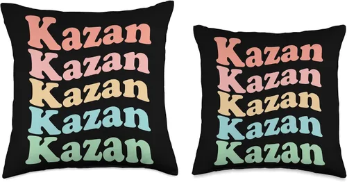 Vista 3 de Vintage 70's Russia Hippie City - Retro Kazan Throw Pillow