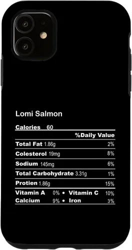 Vista 6 de Funda divertida para iPhone XR Lomi Salmon Acción de Gracias Nutricional