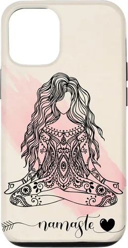 Vista 28 de Namaste Mandala Hippie Yoga Woman Meditation Spiritual Gift Case for iPhone 17