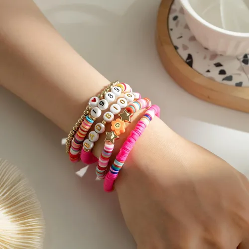 Vista 2 de gothapy Taylor Lover Fearless Reputation 1989 Taylor Album - Pulsera inspirada en el álbum de Eras Music, juego de pulseras bohemias para playa