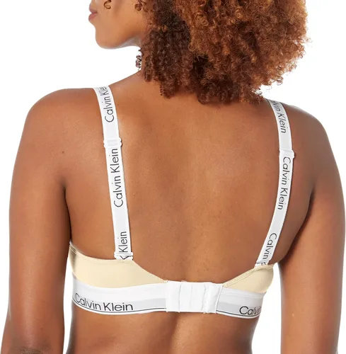 Vista 2 de Calvin Klein Bralette inalámbrico de algodón natural moderno con forro ligero para mujer