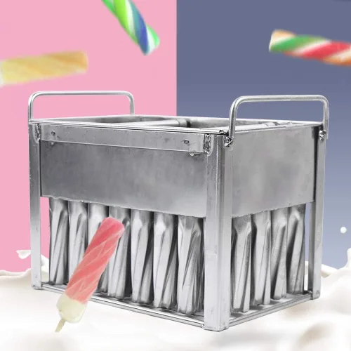 Vista 13 de Molde para hacer helados de acero inoxidable, moldes para paletas de hielo con 10 tazas de molde y estante, herramienta para hacer moldes de paletas