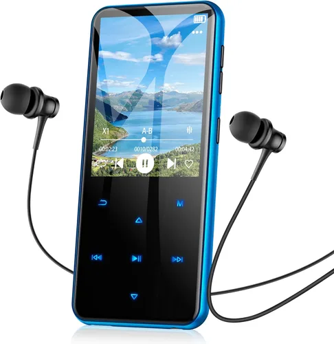 Vista 14 de AGPTEK Reproductor MP3 de 64 GB con Bluetooth, M3 Reproductor de música de 2.4 pulgadas con altavoz y radio FM, botones táctiles, soporta hasta 128