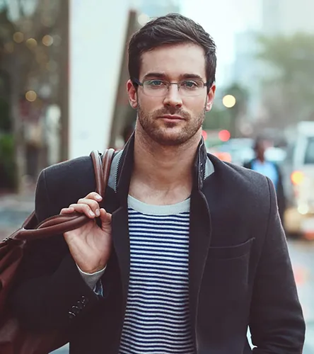 Vista 2 de Missfive Lentes de Lectura Multifocales Premium para Hombres 0x en la Parte Superior Central, Bloqueo de Luz Azul Lejos/Medio/Cerca Progresivos
