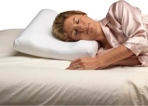 Vista 6 de PCP Almohada cervical de espuma viscoelástica tamaño viaje con funda extraíble, color beige