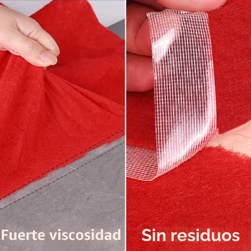 Vista 3 de Birllaid - Cinta de tela multifuncional de doble cara, cinta transparente para ropa, cinta adhesiva de doble cara para alfombras resistente de 1
