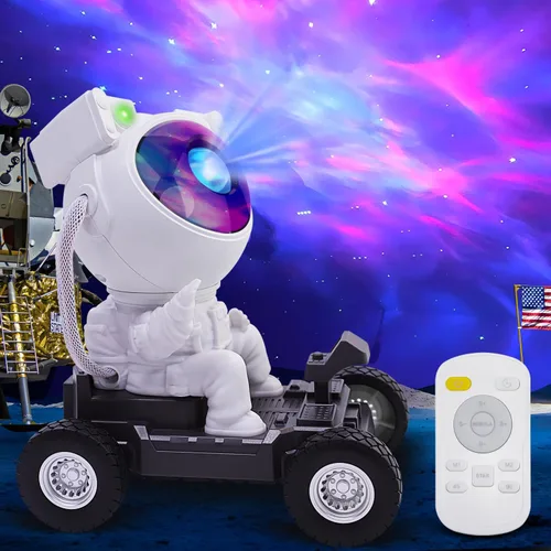 Vista 11 de Lander - Proyector de astronauta con luz nocturna, altavoz integrado Space Man Buddy LED, planetario, lámpara de astronauta, regalos con modo