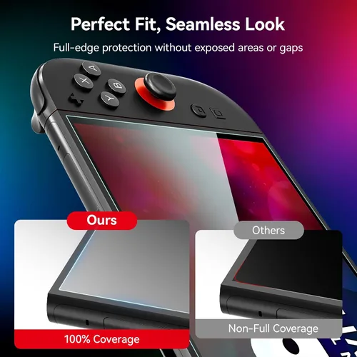 Vista 4 de for Switch 2 Screen Protector, 2-Pack Tempered Glass Screen Protector for Nintendo Switch 2 (2025 7.9" Model), Easy to Install with Alignment Frame
