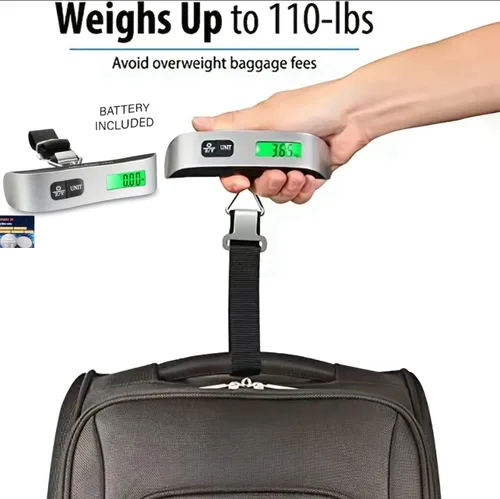 Vista 2 de Báscula digital de equipaje, báscula de pesaje de equipaje, báscula digital de peso de equipaje para bolsa grande, báscula portátil de mano