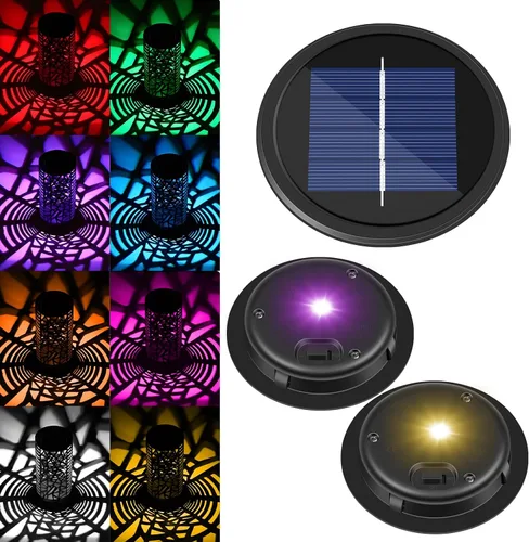 Vista 10 de Piezas de repuesto de luz solar, paquete de 2 luces solares de repuesto, insertos de luz solar de 8 lúmenes para linternas, caja de batería