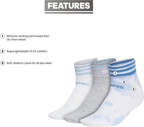 Vista 2 de adidas - Calcetines de corte bajo (3 unidades)