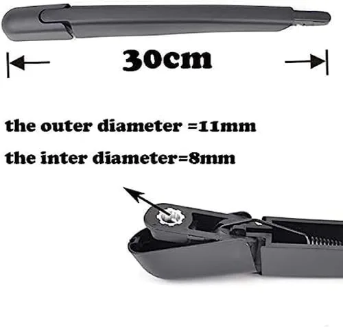 Vista 4 de Rear wiper blade and wiper arm for Nissan for X-trail T32 2014-2020 car rear wiper
