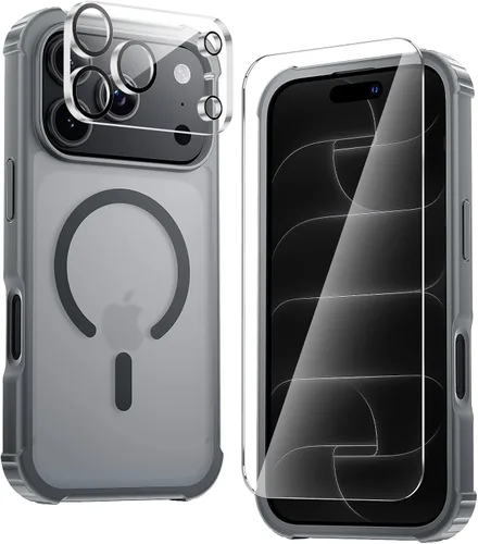 Vista 12 de Yriklso Funda magnética para iPhone 18 Pro y 17 Pro, color negro