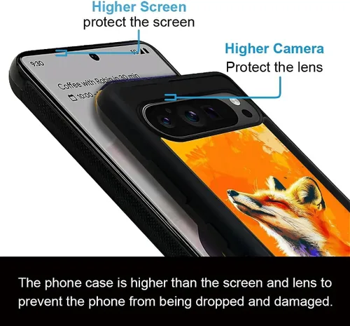 Vista 1914 de Compatible con Google Pixel 4A 5G Mobile Case Creative Acrylic Panel trasero Silicona Protección Grip especialmente diseñado para Google Pixel 4A 5G
