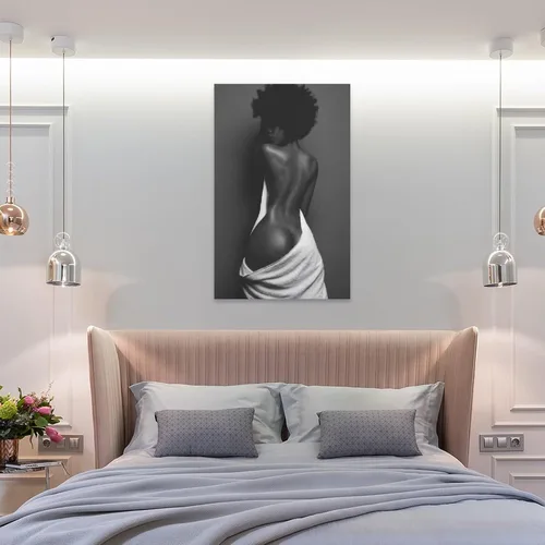 Vista 8 de MQISNOHA Póster de arte de pared sexy de mujer negra negra afroamericana, pinturas artísticas en lienzo, decoración de pared, decoración del hogar