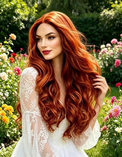 Vista 2 de Rugelyss Peluca de cabello sintético de 24 pulgadas de largo, color rojo cobrizo sin pegamento, parte libre de ondas naturales, parte libre de área