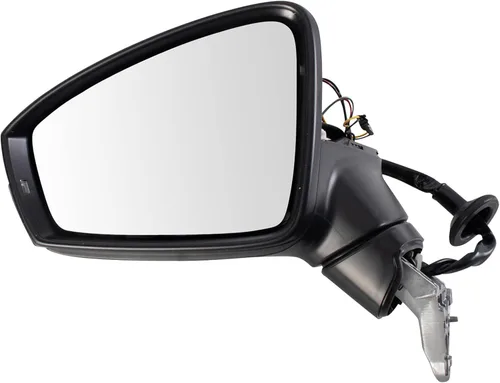 Vista 116 de TRQ Espejo plegable con calefacción eléctrica del lado del conductor con indicador de punto ciego pintura a juego negro liso compatible con Kia