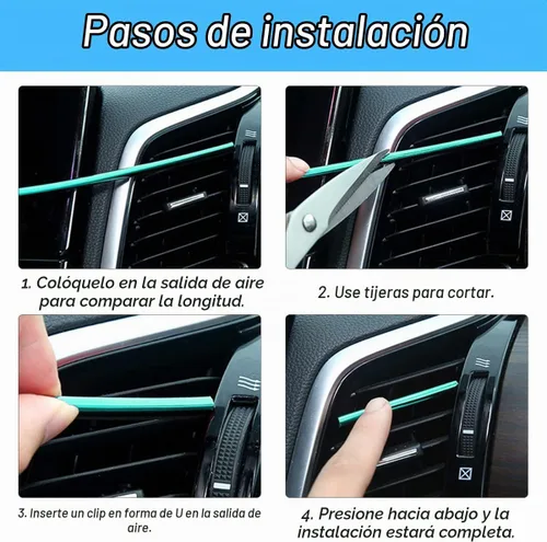 Vista 5 de 8sanlione 20 ribetes decorativos para aire acondicionado, universal, impermeable, flexible, de cloruro de polivinilo (PVC), decoración para la Negro