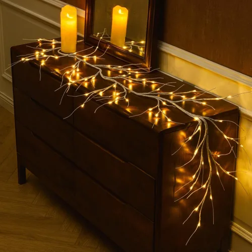 Vista 10 de Enchanted 9.5ft 160LED Willow Vine Luces con control remoto 8 modos