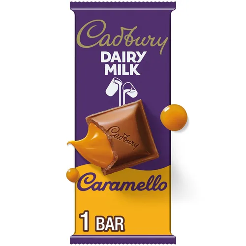 Vista 7 de Cadbury CARAMELLO Miniaturas de chocolate con leche y caramelo, paquete para compartir, 8 onzas