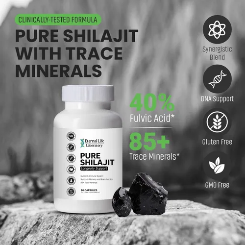 Vista 6 de Shilajit 100% puro, shilajit orgánico del Himalaya para hombres y mujeres, más de 85 minerales traza ricos en ácido fúlvico, suplemento Shilajit