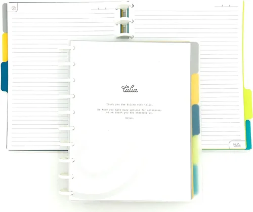 Vista 16 de Talia - Cuadernos de notas con tapas, planificador, personalizables, (Rosa de los 90, Junior (5.5 pulgadas x 8.5 pulgadas))