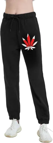 Vista 7 de Canada Flag Weed Leaf - Pantalones deportivos de yoga casuales para mujer