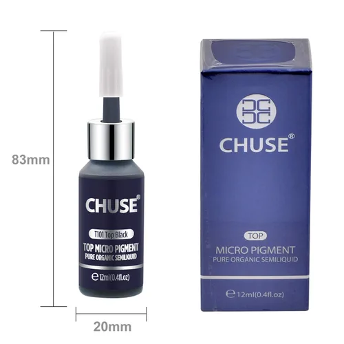 Vista 3 de CHUSE Pigmentos delineadores de cejas PMU 0.4oz/0.4 fl oz (T101 Negro)
