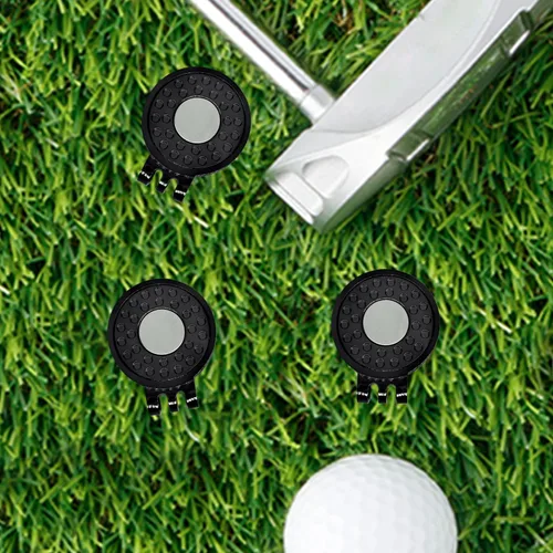 Vista 5 de 6, 9, 12, 15 unidades, clips magnéticos para pelotas de golf para sombreros de golf, gorras, guantes, clips de aleación niquelados para marcadores