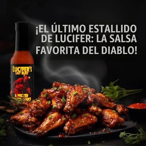 Vista 8 de Hellfire Lucifer's Last Blast A Wicked Carolina Reaper - Salsa gourmet, galardonada salsa, contiene 65% de puré de pimienta pura Carolina Reaper