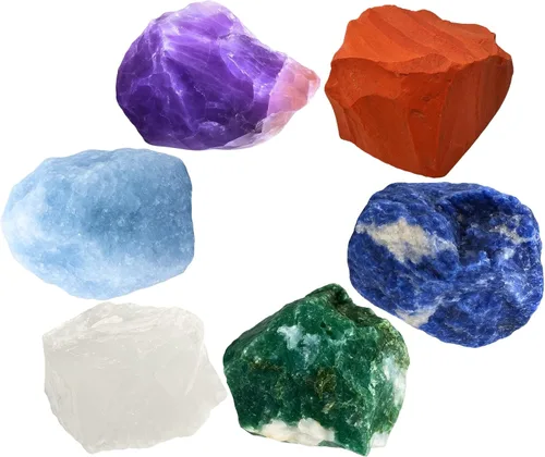 Vista 10 de Amazing Gemstone Cristales para manifestación de ansiedad, juego de 6 cristales curativos de amatista, sodalita, labradorita, angelita, granate