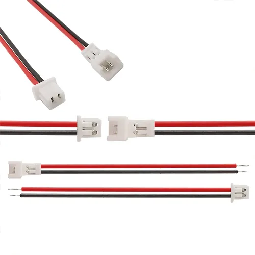 Vista 6 de 40pcs 0.049 in 2Pin macho hembra conectores cables 3.937 in 20 pairs red-black miniature connecting wires, reliable plug for small electronic