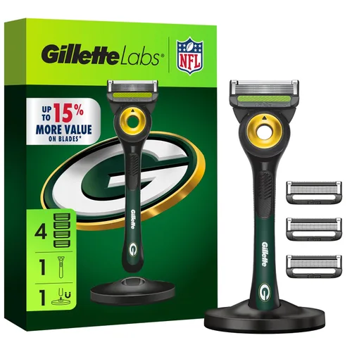 Vista 28 de Gillette Labs Special NFL 49ers Edition Shaving Razor for Men - 1 Handle, 1 Razor Blade Refill, Perfect for Game Day Grooming, GilletteLabs with