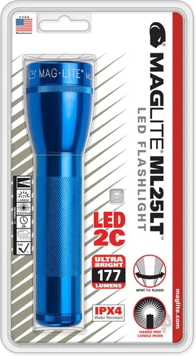 Vista 2 de Maglite ML25LT linterna LED de 2 celdas C, color azul