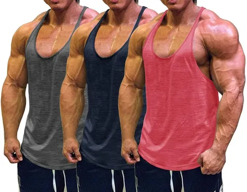 Vista 7 de Muscle Cmdr Camisetas sin mangas para hombre, para fisicoculturismo, gimnasio, entrenamiento, running, T-Shirts atléticas de secado rápido