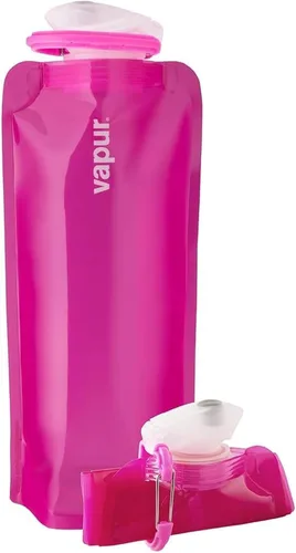 Vista 17 de Vapur Botella de Agua Plegable con Mosquetón, Botella Compacta que se Pliega Completamente para Hidratación en Movimiento, Ideal para Viajar