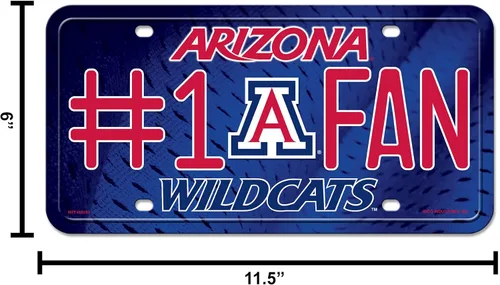Vista 3 de Rico Industries NCAA - Placa de matrícula metálica unisex para adultos #1