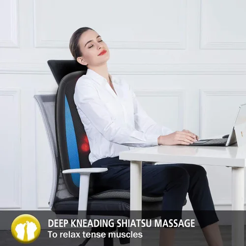 Vista 3 de Comfier Paquete de masajeador de mano de masaje de espalda Cojín de asiento de masaje de tejido profundo, almohadilla de silla de masaje
