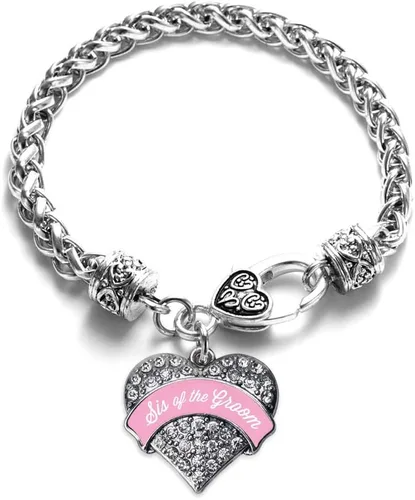 Vista 113 de Inspired Silver - Pulsera de plata con dije de corazón pavé con joyas de circonita cúbica