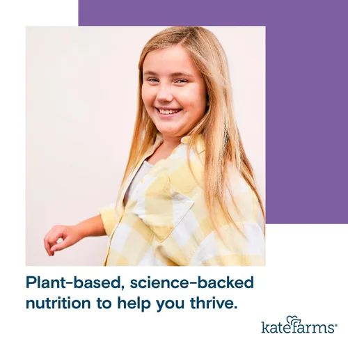 Vista 7 de KATE FARMS Fórmula de Péptidos Pediátricos Orgánicos 1.0, Fresa, Nutrición Hidrolizada a Base de Plantas de Fuente Única para Alimentación Oral