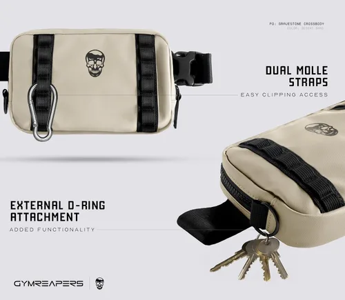 Vista 4 de Gymreapers Bolsos cruzados pequeños de viaje para hombres y mujeres con bolsillo oculto, riñonera cruzada impermeable para hombres con cinturón