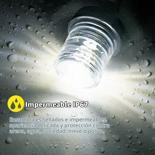 Vista 5 de Marinexplore Luz de Popa - Luces LED Blancas de Ancla y Bimini Top para Pontones y Barcos de Pesca, 3NM, 12-24V, 12